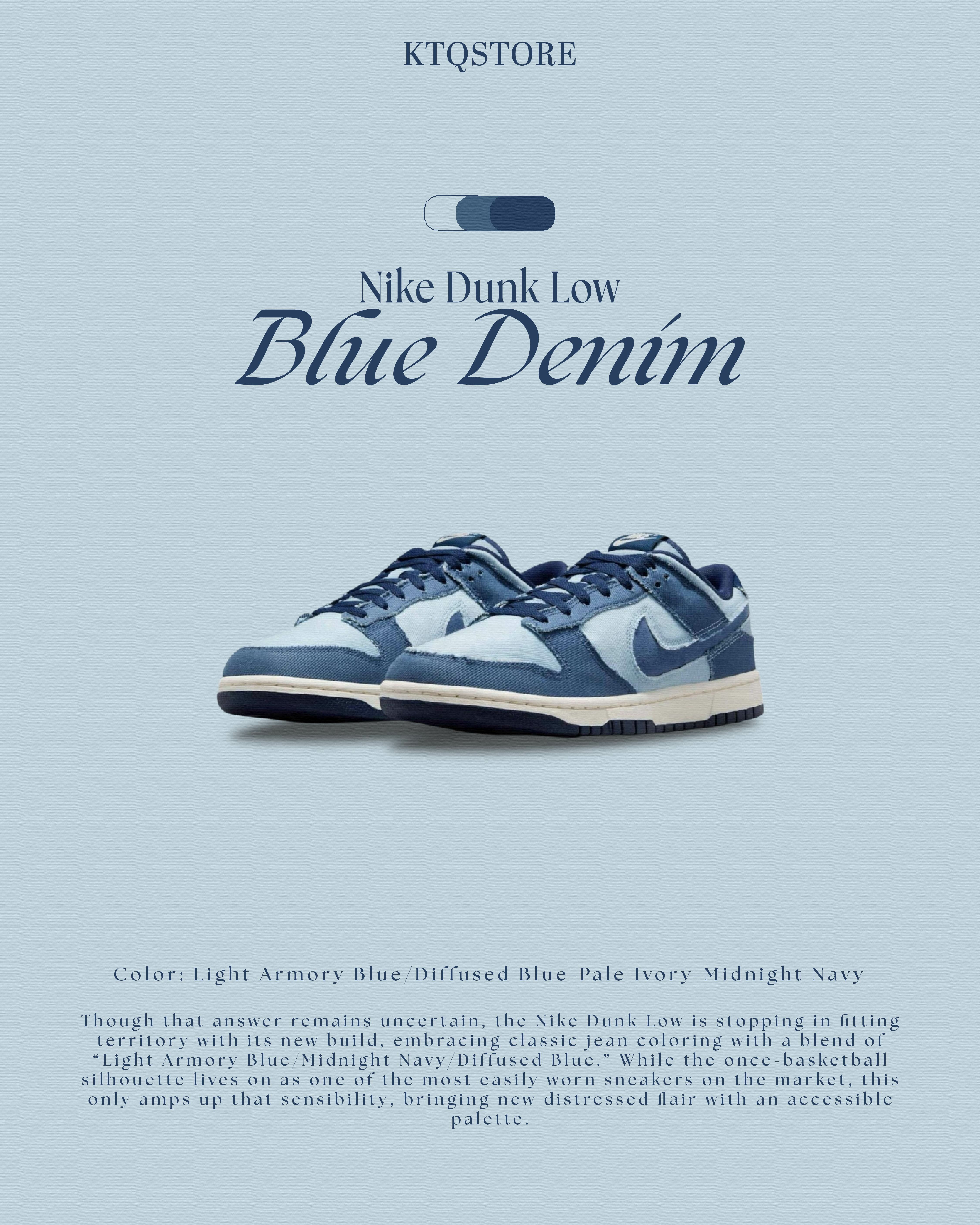 KTQ STORE ‧ Nike Dunk Low SE "Light Armory Blue Denim" 單寧藍 HF3141-400