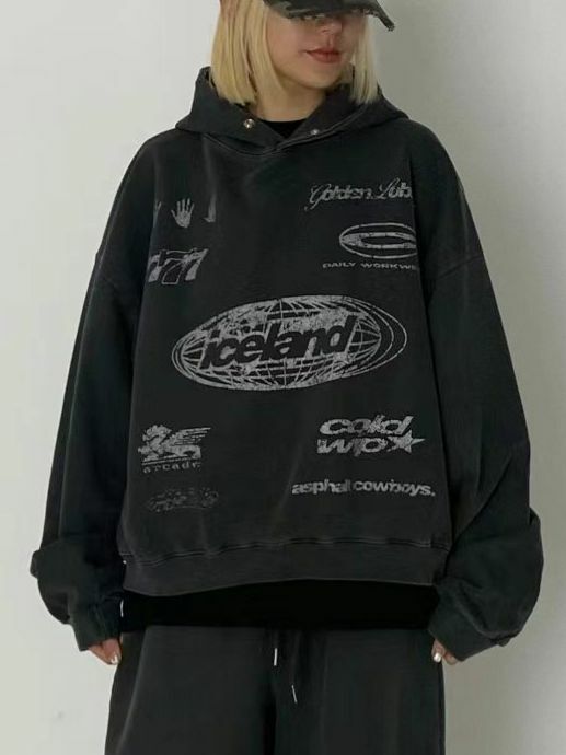 洗水英文字連帽衛衣 SCOPE-085T