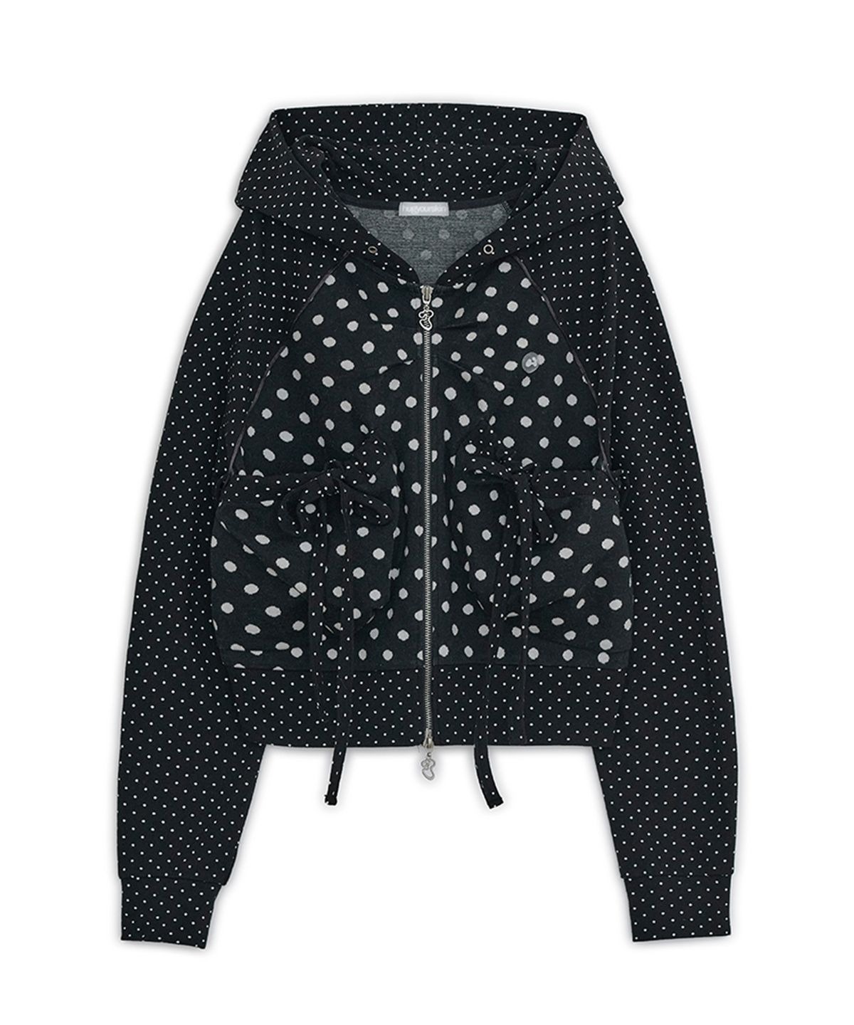 [hug your skin] Dot big pocket hoodie zip-up /追跡付 ☆kiiikiii ハウム 着用！！【HUG YOUR SKIN】Dot Big Pocket