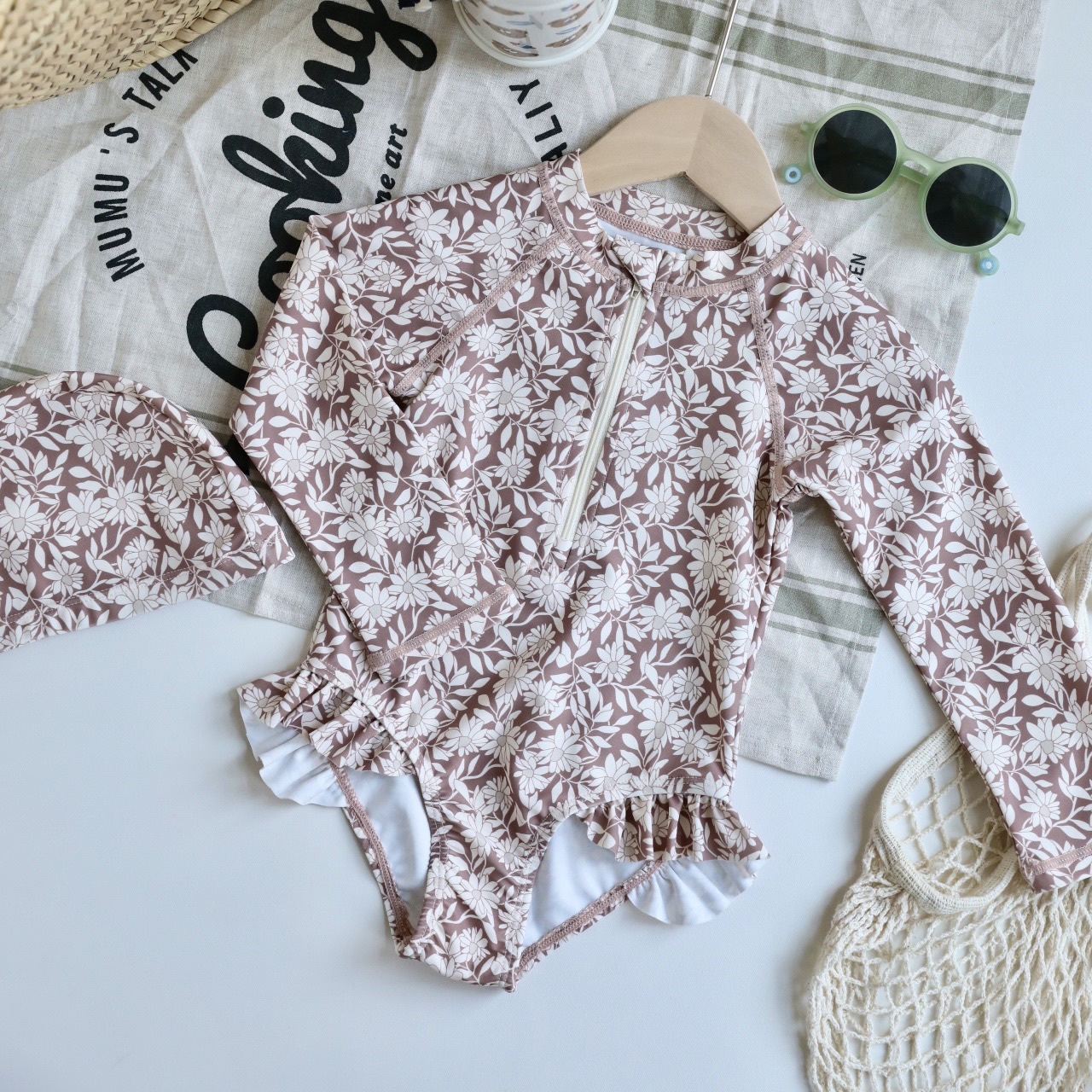 2025夏季防曬長袖拉鏈泳衣