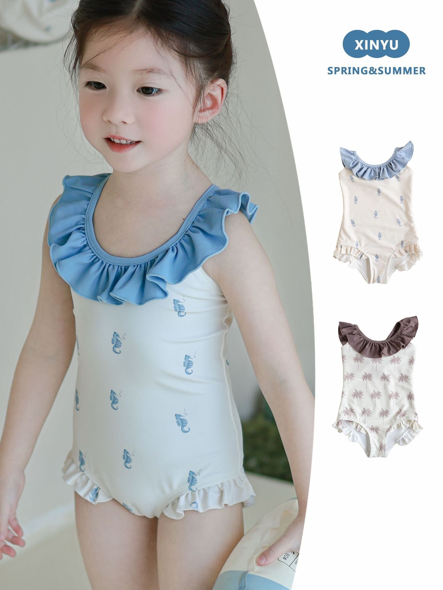 2025花邊海馬/椰子樹泳衣