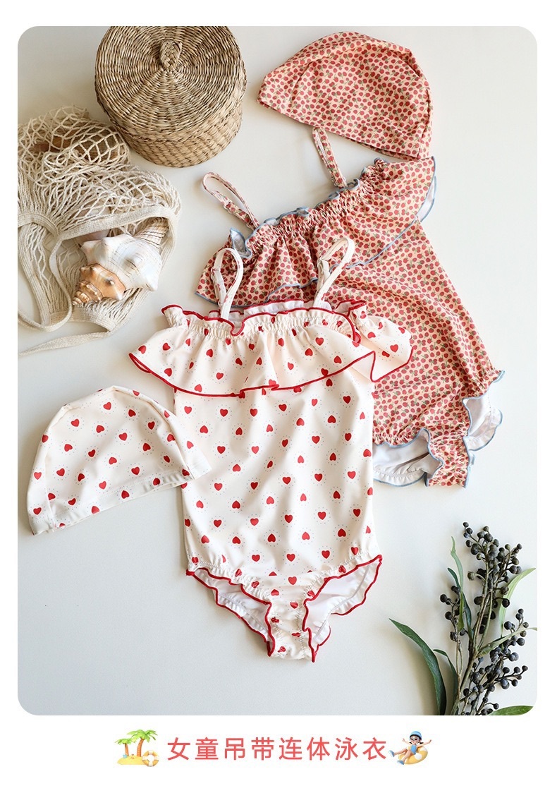 2025夏季可愛花邊泳衣