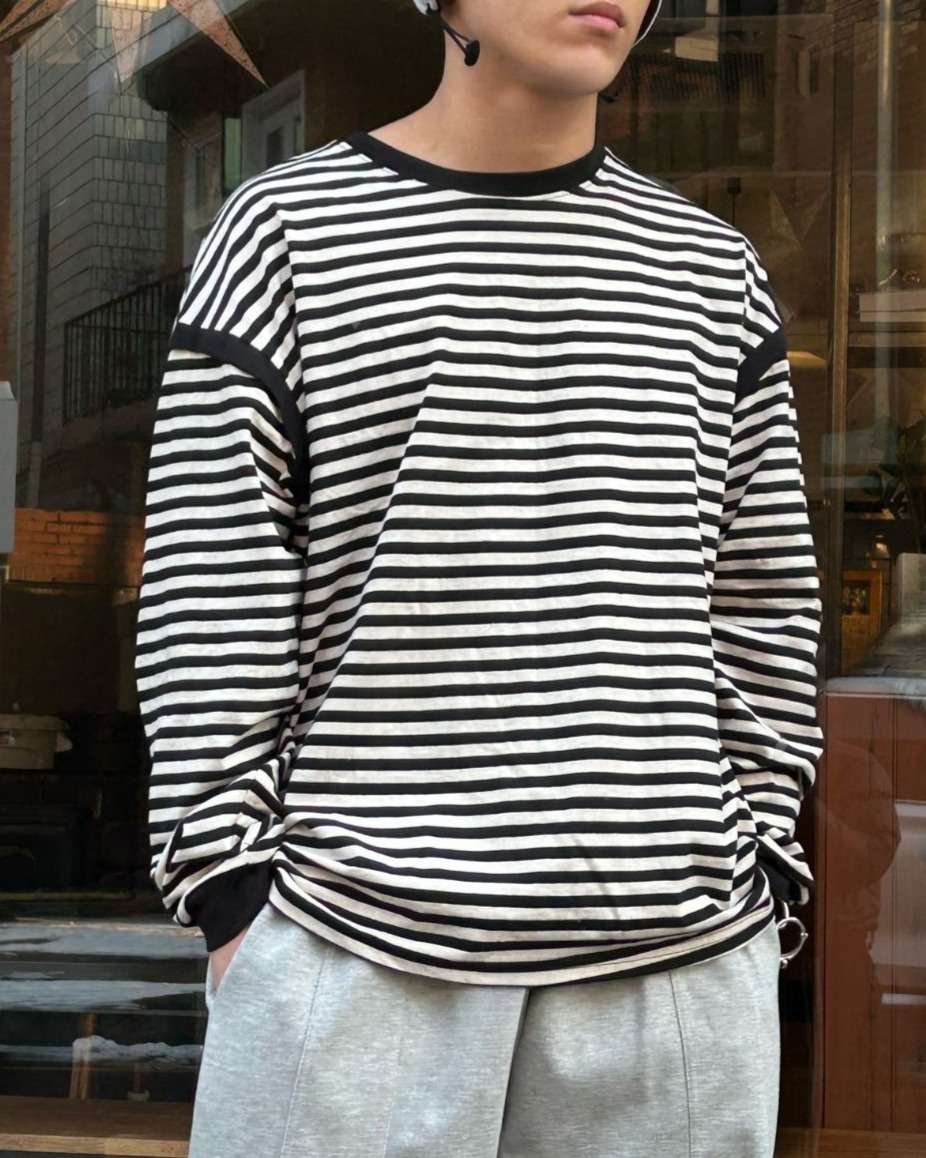 寬鬆條紋T恤
