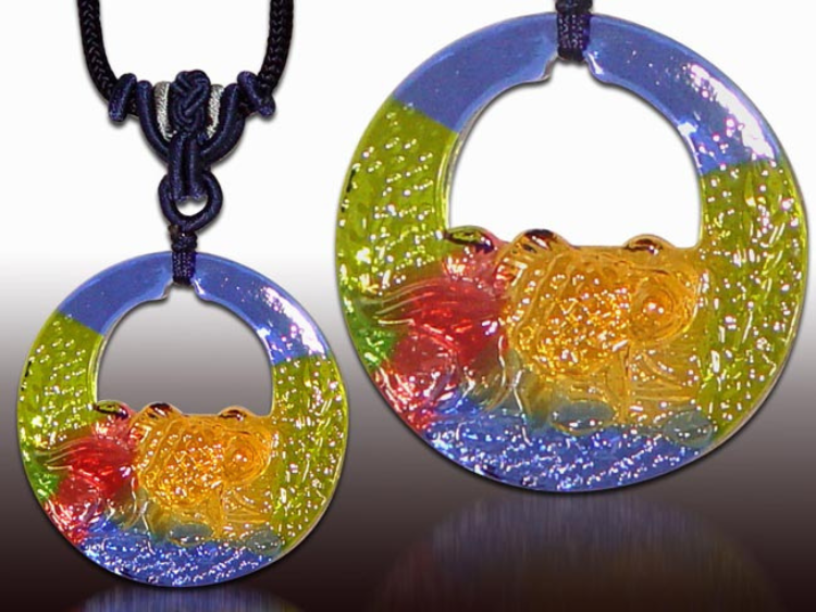 鹿港窯水晶琉璃｜金玉滿堂項鍊 富貴吉祥財運亨通開運納福