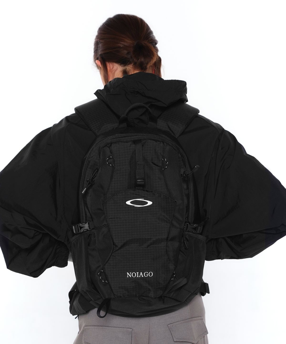 バックパック・リュック NOIAGO Nylon Over Backpack Black Qoo10] NOIAGO [NOIAGO] NYLON DAILY