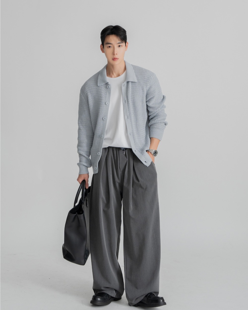 鬆緊腰休閒長褲