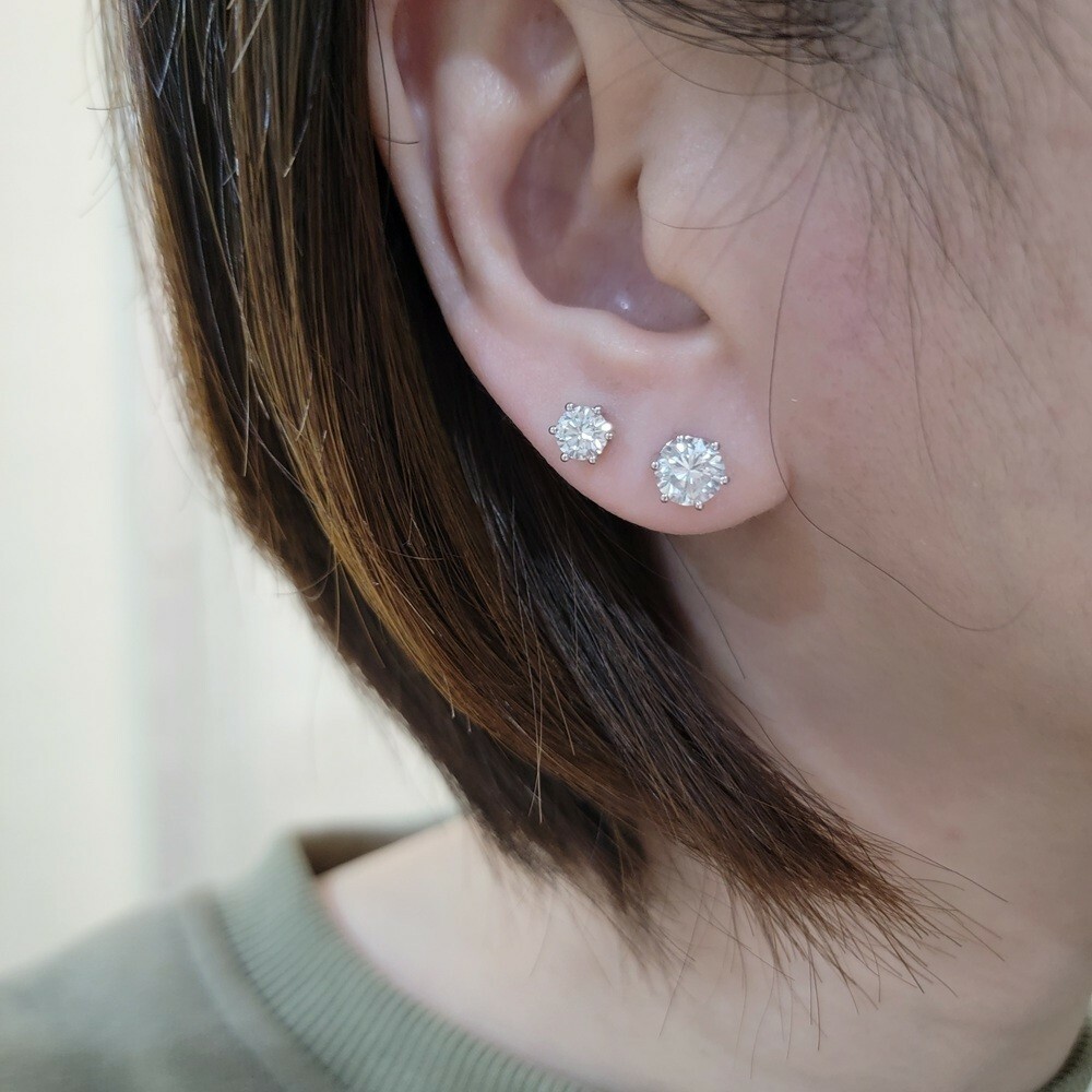 【me.luxe】鉑金LAB鑽石50分耳環 /1克拉耳環(單耳)