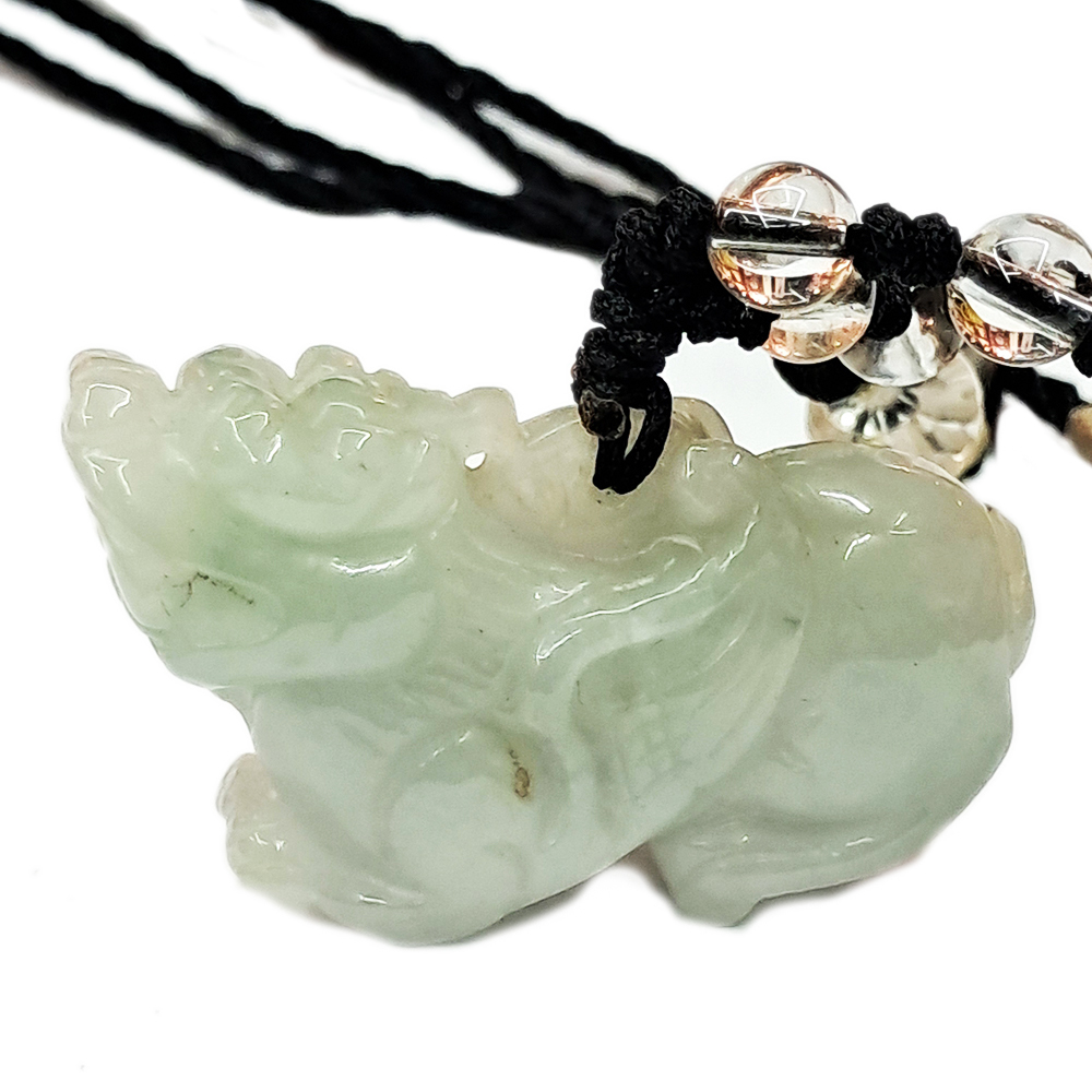 飛天招財貔貅玉佩中國結項鍊【十方】123192