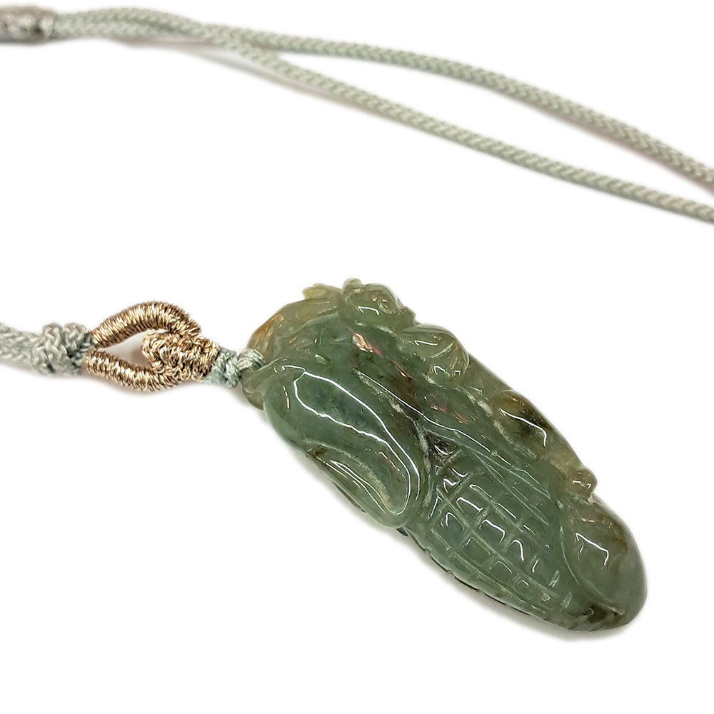 豐收玉米油青玉珮 中國結項鍊【十方】134066