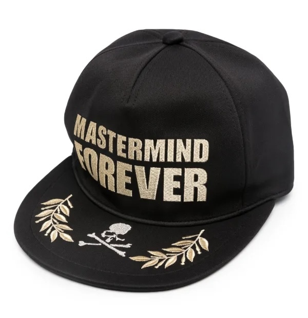 mastermind フルロゴ＆スカル刺繍キャップ MASTERMIND JAPAN logo-embroidered flat-peak cap