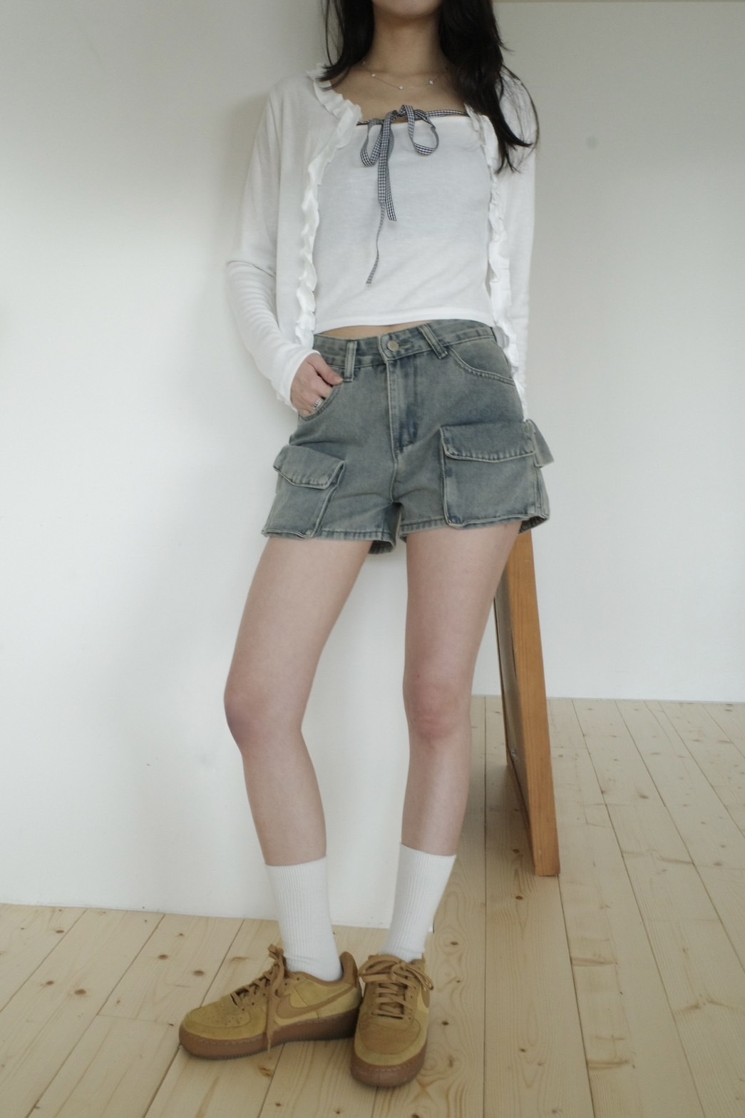 <女裝現貨💗> MA15 美式前口袋水洗工裝短褲 兩色