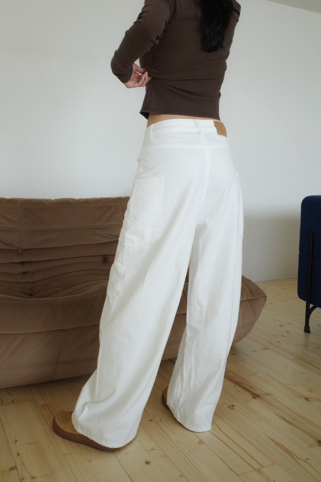 <女裝現貨💗> MA19 側口袋車邊洗水牛仔彎刀褲 兩色