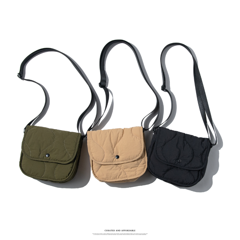 日本街頭葫蘆紋衍縫簡約斜小背包