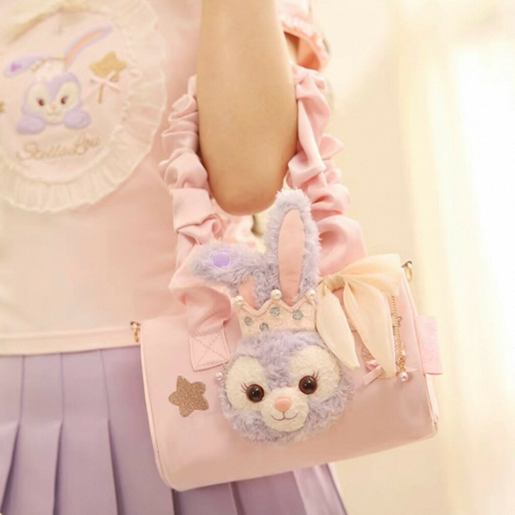 夢幻慶典系列 史黛拉露 星黛露 StellaLou 絨毛大頭造型 手提包  鍊條 斜背包 -上海迪士尼樂園