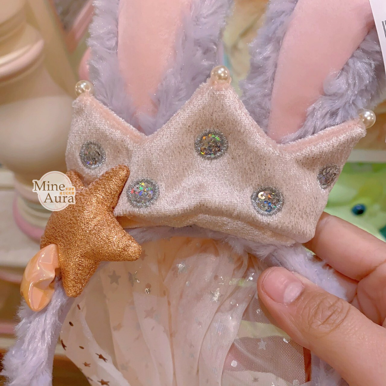 夢幻慶典系列 史黛拉露 星黛露 StellaLou 立體兔耳朵 頭紗 造型 髮圈 髮箍 -上海迪士尼樂園