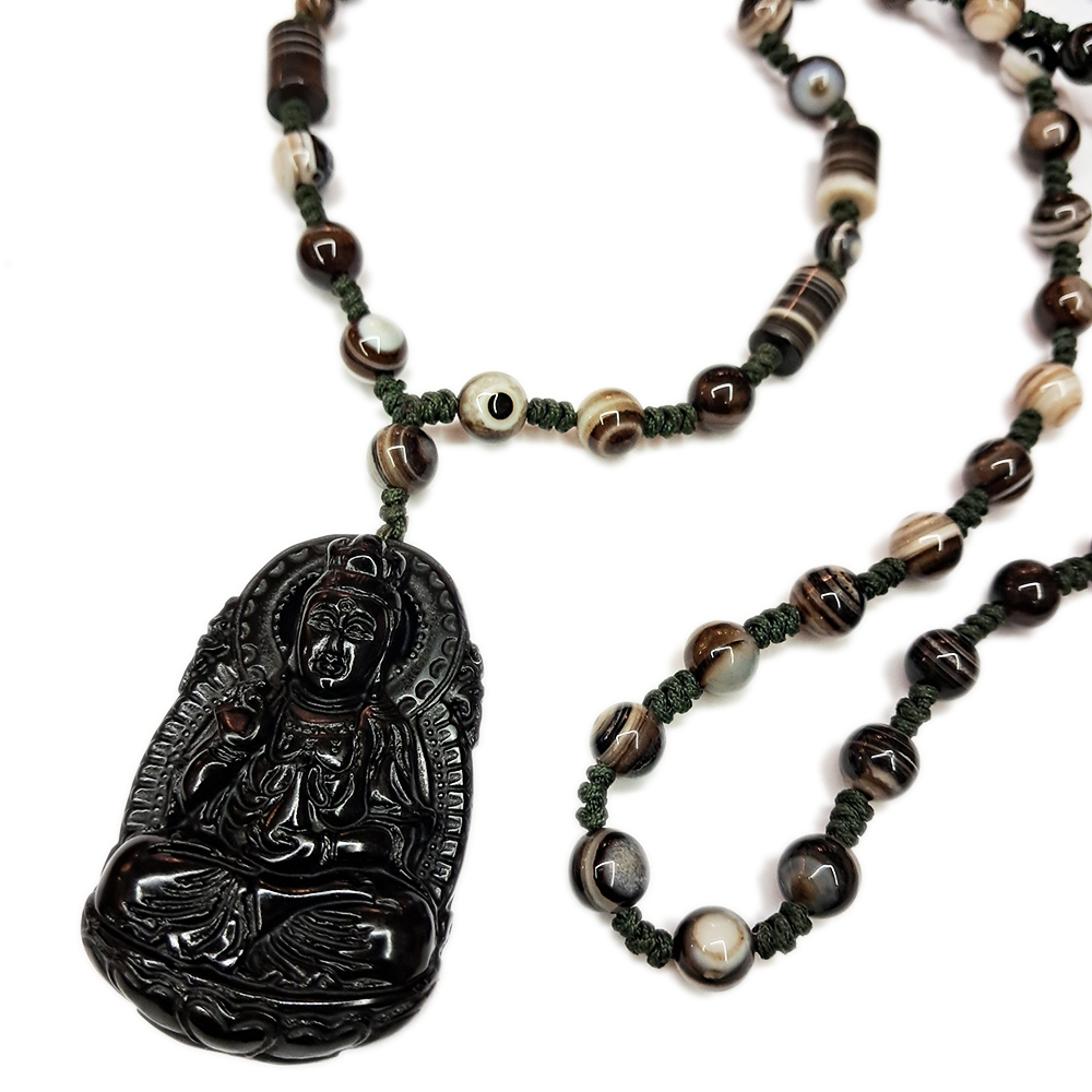 觀音黑曜石&項鍊【十方】119764