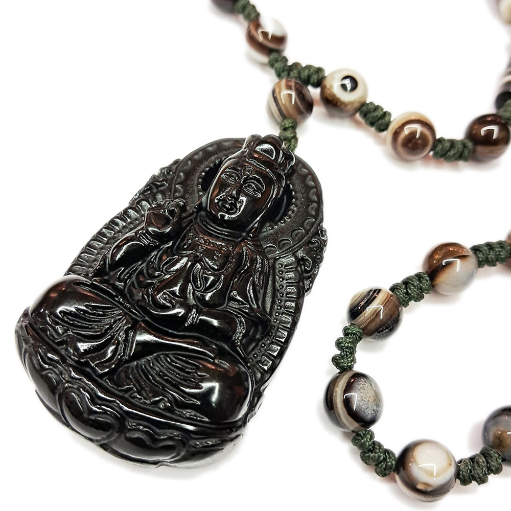 觀音黑曜石&項鍊【十方】119764