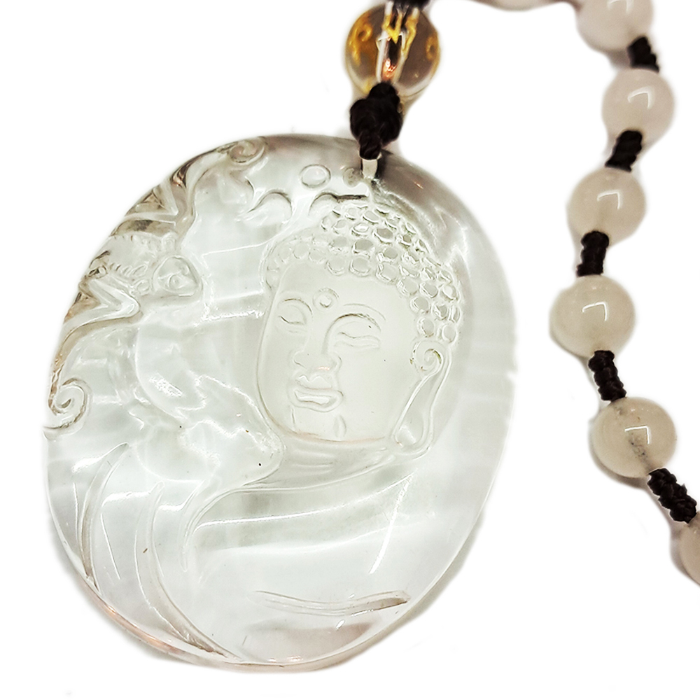 佛陀 水晶雕+白玉髓項鍊【十方】148743