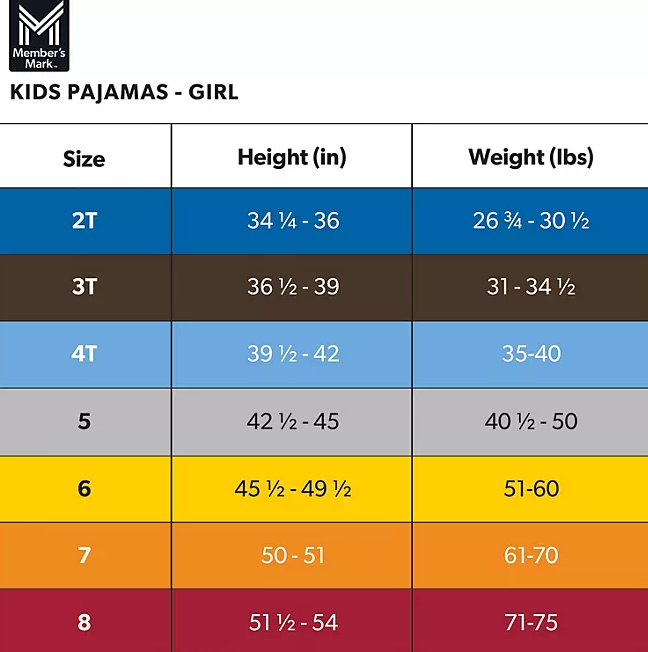 【預購】Members Mark G031363 女童睡衣4件組