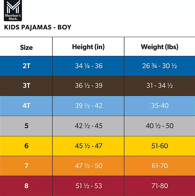 【預購】Members Mark G031364 男童睡衣4件組
