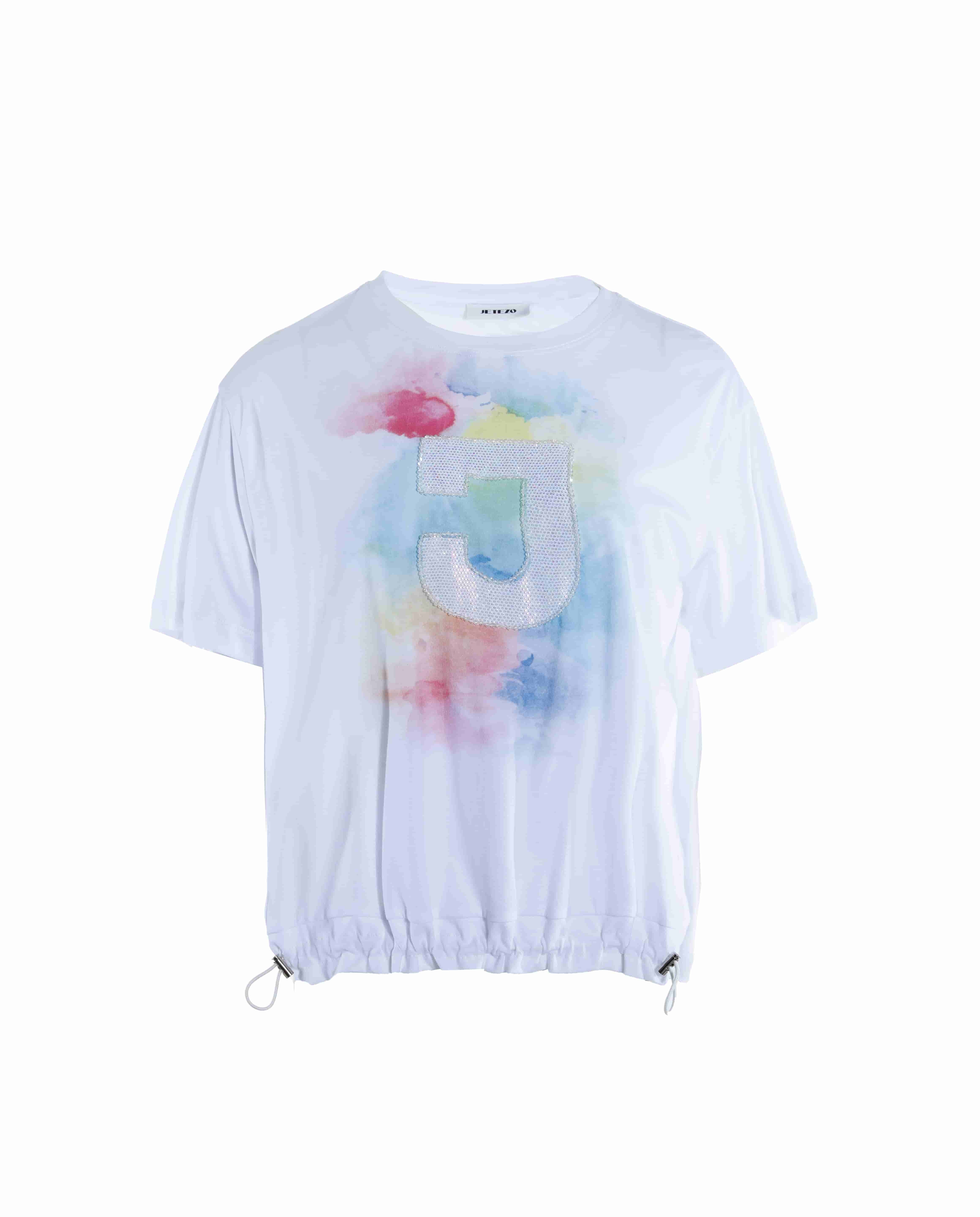 BC1EC313A1 漫步雲端暈染logo抽繩上衣 (2色)