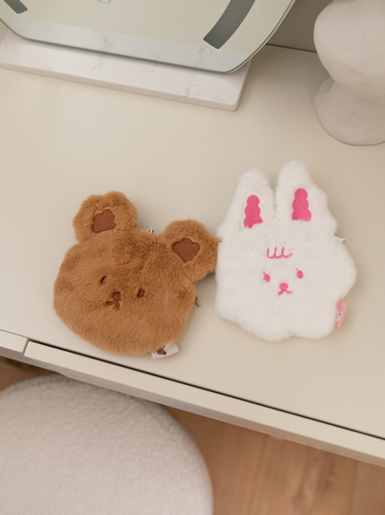 軟軟兔造型鏡子零錢包