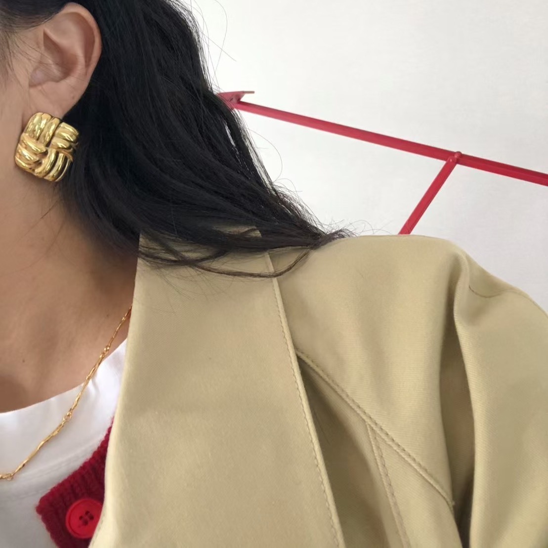 24k Gold French earrings