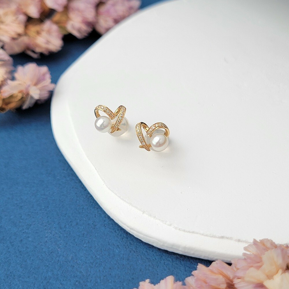 【me.luxe】K18擁愛珍珠耳環