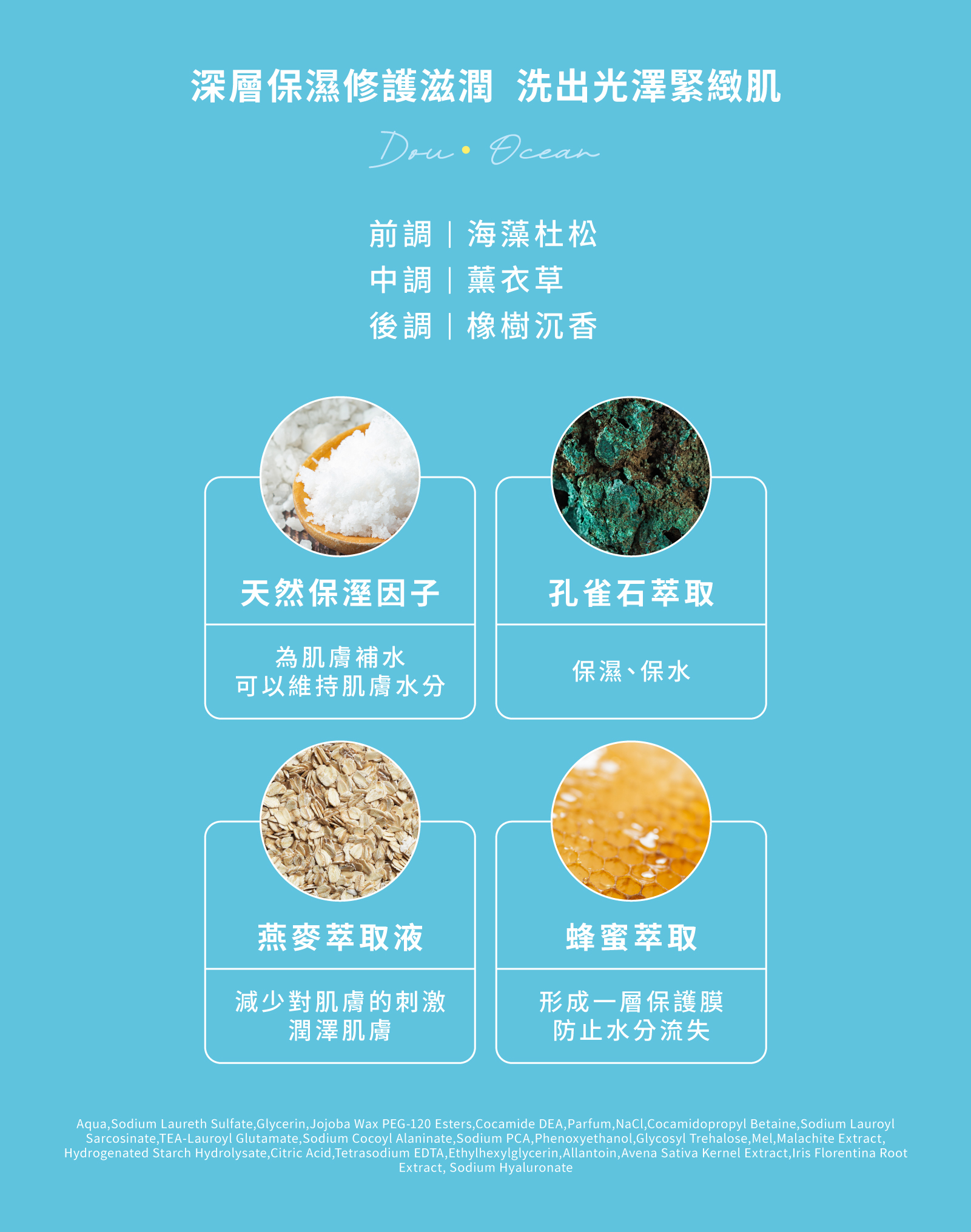 深層修護滋養 沐浴乳 孔雀石