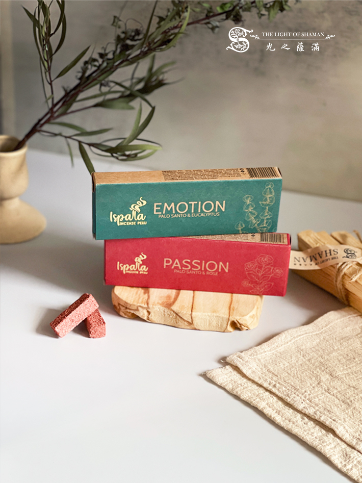來自秘魯全天然、環境友善手工製作 Ispalla聖木玫瑰錐香 聖木尤加利錐香 - 光之薩滿