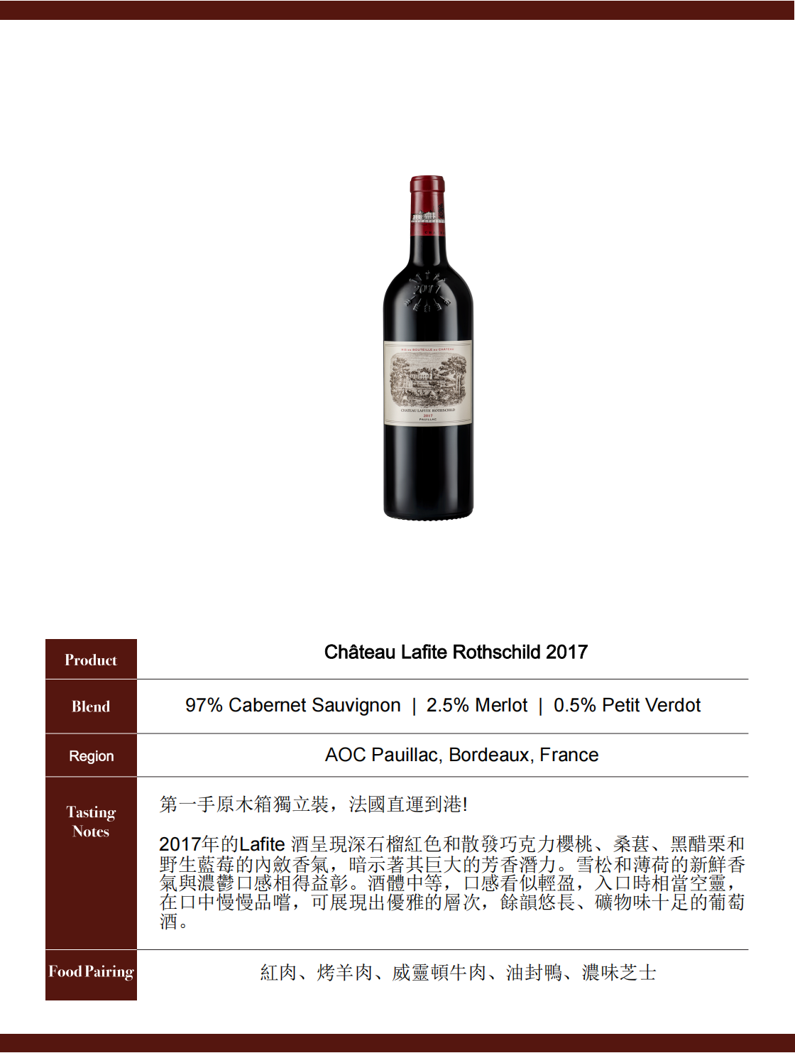 ミルコクール便 Chateau Lafite Rothschild2017 楽天市場】シャトー・ラフィット・ロートシルト [2017] Chateau