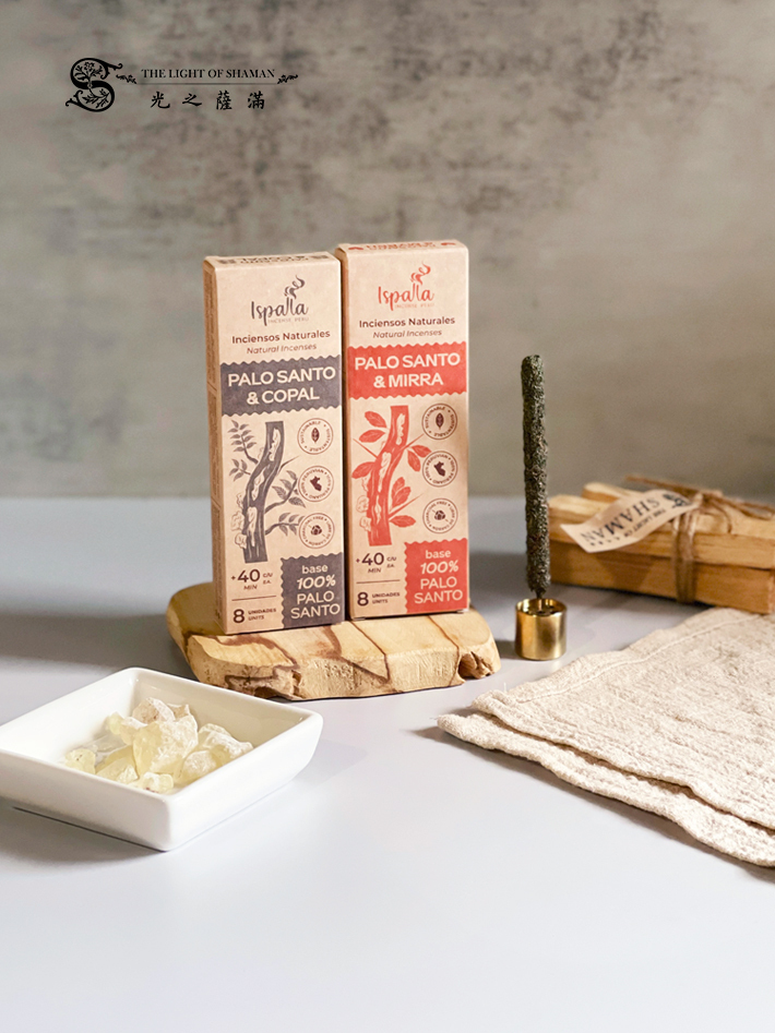 來自秘魯全天然、環境友善手工製作 Ispalla 聖木柯巴立香  聖木沒藥立香 - 光之薩滿