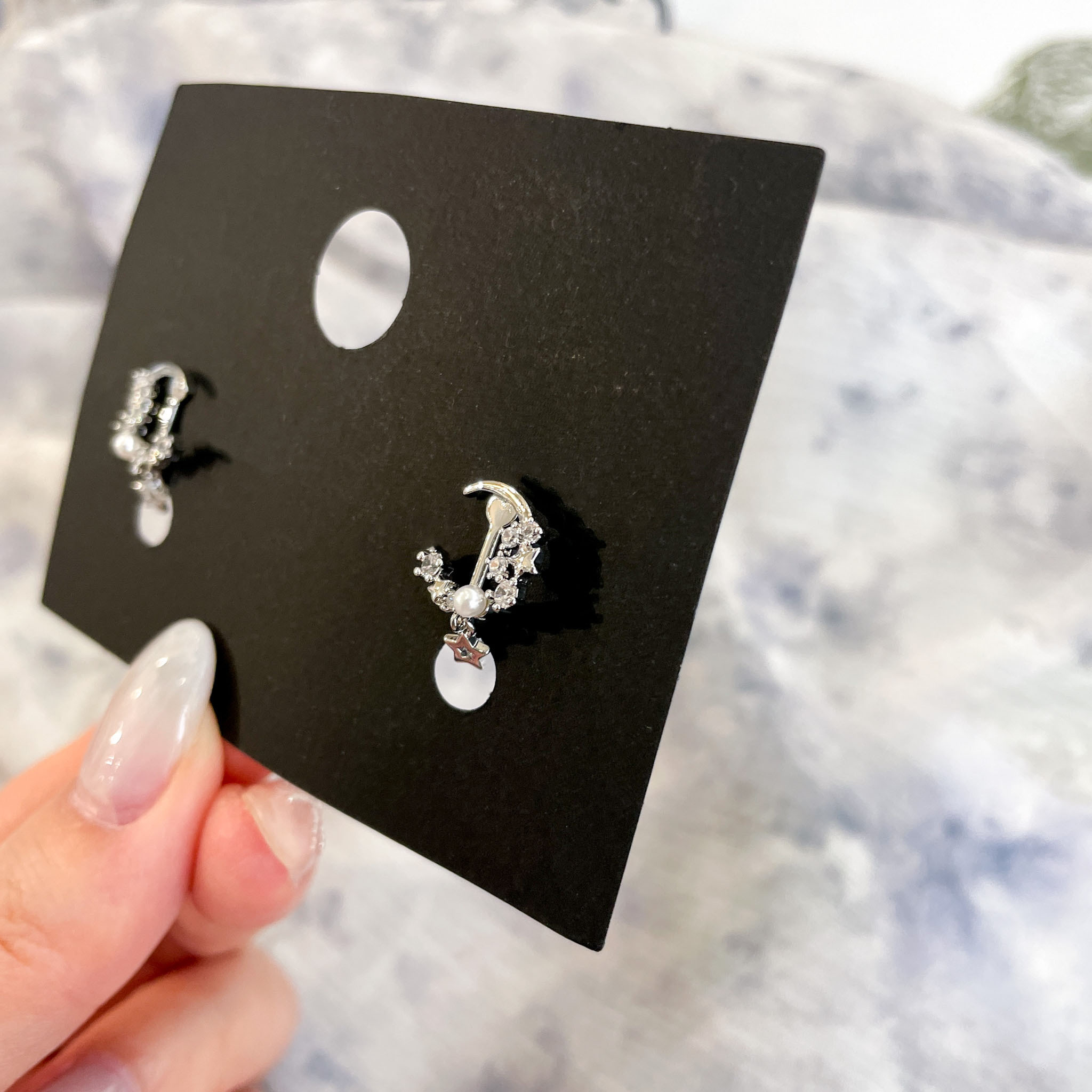 AC161 Fairy Moon Ear Clips