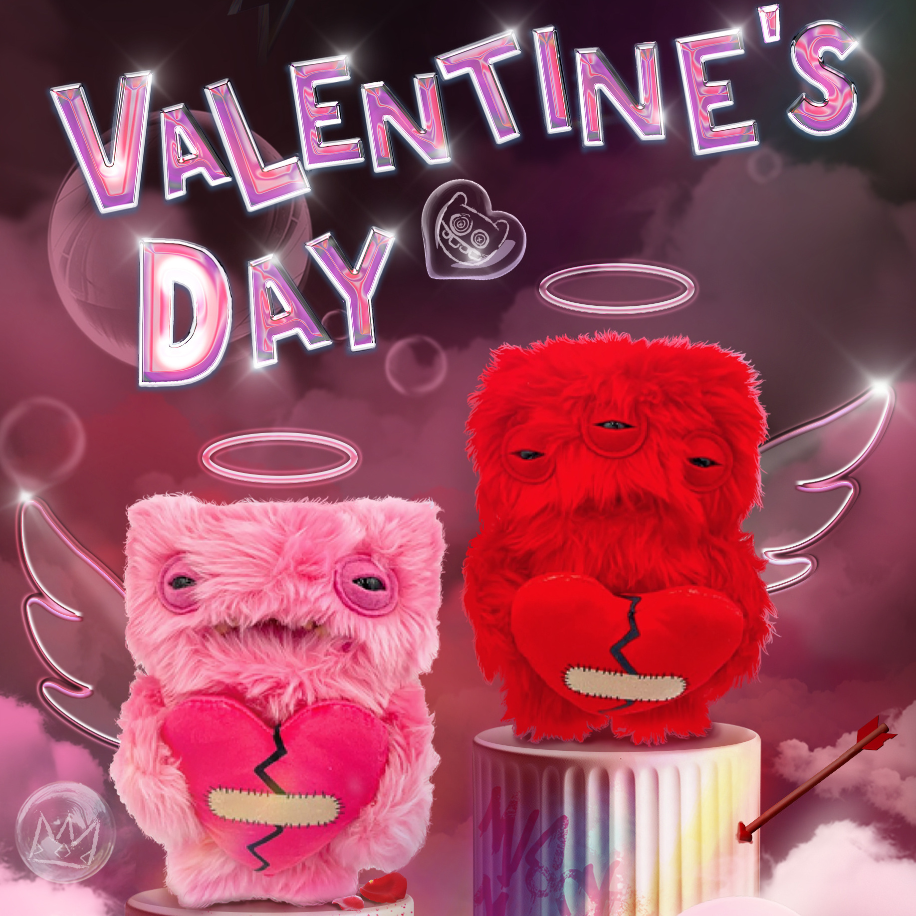 FUGGLER 牙齒怪 放克牙寶 愛心怪獸 小物 玩偶 萌牙怪寶 情人節 / 預購