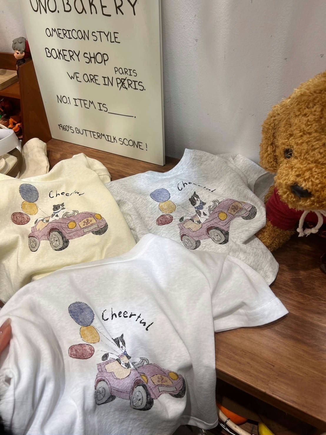 卡通圖案純棉短T