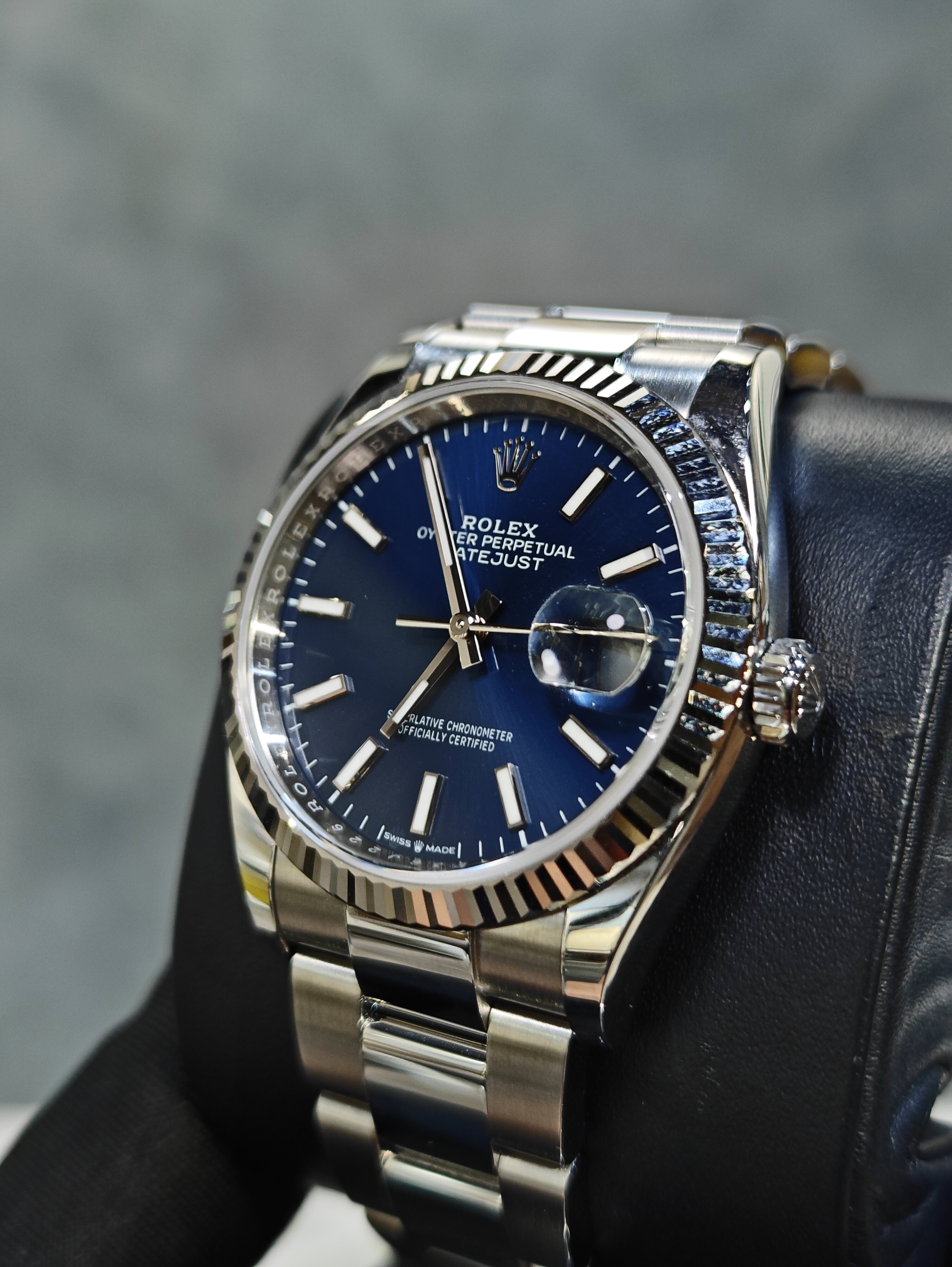 BRAND NEW ROLEX 126234 BLUE DATEJUST 36 WITH OYSTER STEEL STRAP