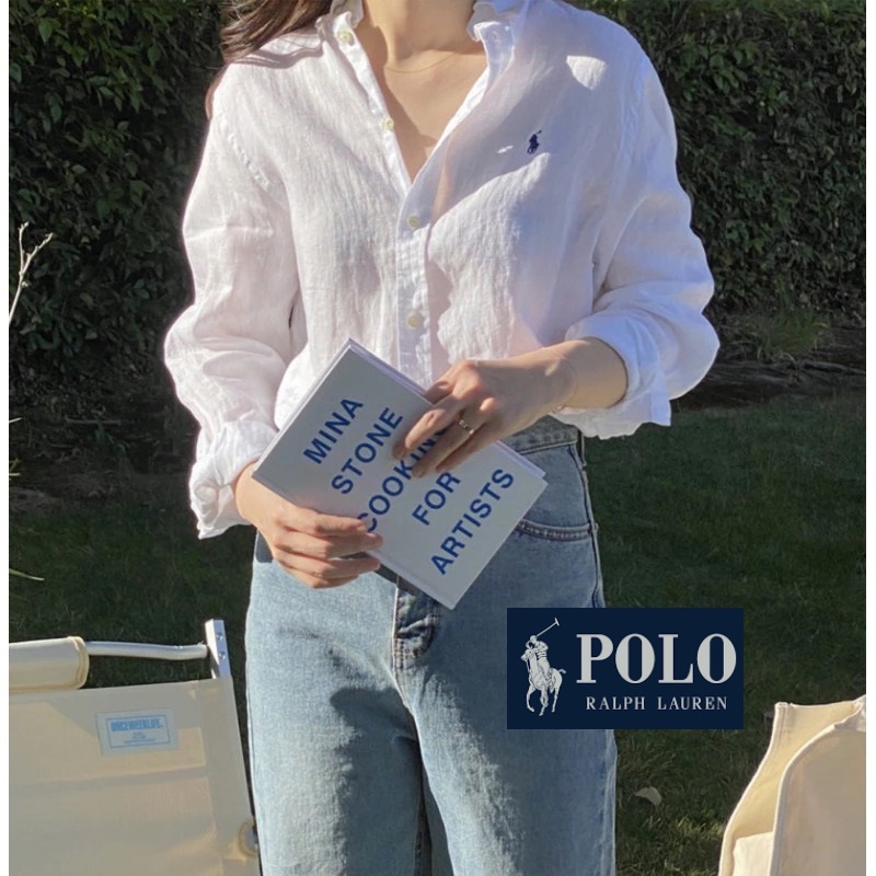 Polo Ralph Lauren 女裝 棉麻混紡恤衫 Cotton and Linen Shirt