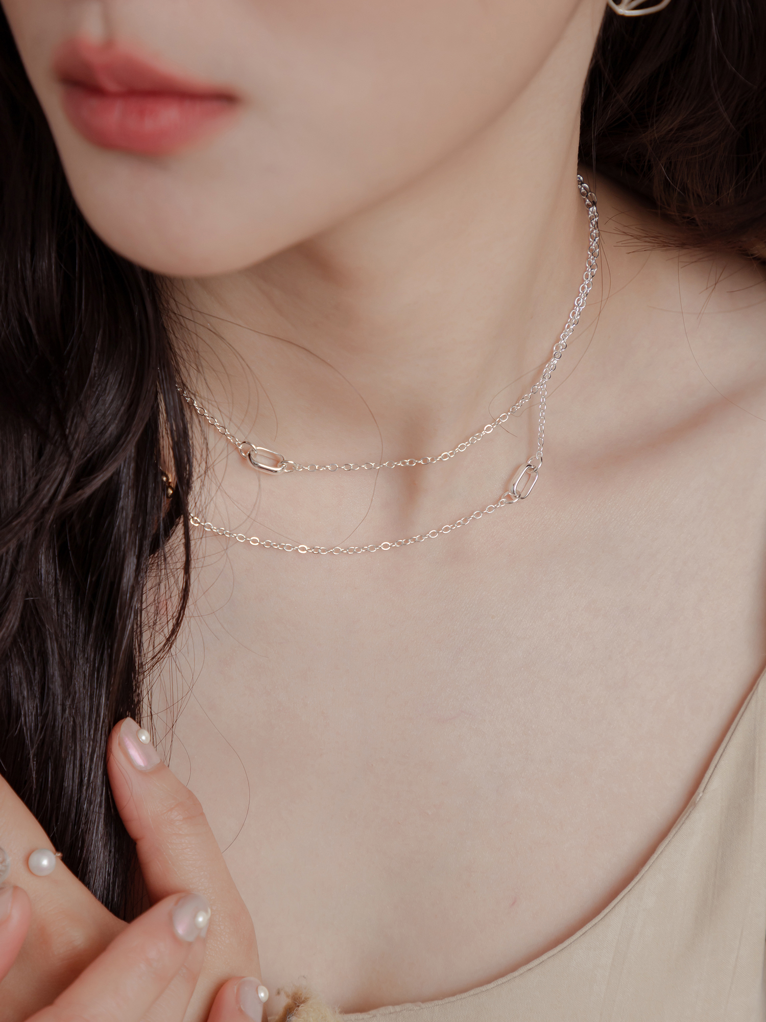 未來預判。MUCHAT手作14KGP三角水晶串珠長項鍊