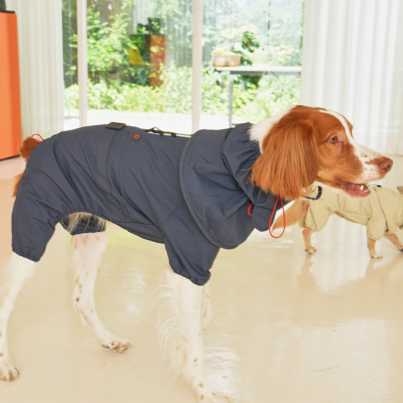 puppygallery｜法式風格雨衣 深藍