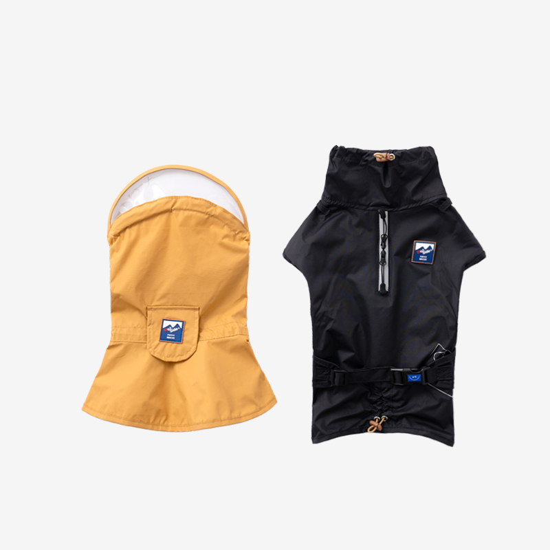 puppygallery｜全天候防水雨衣 黃黑