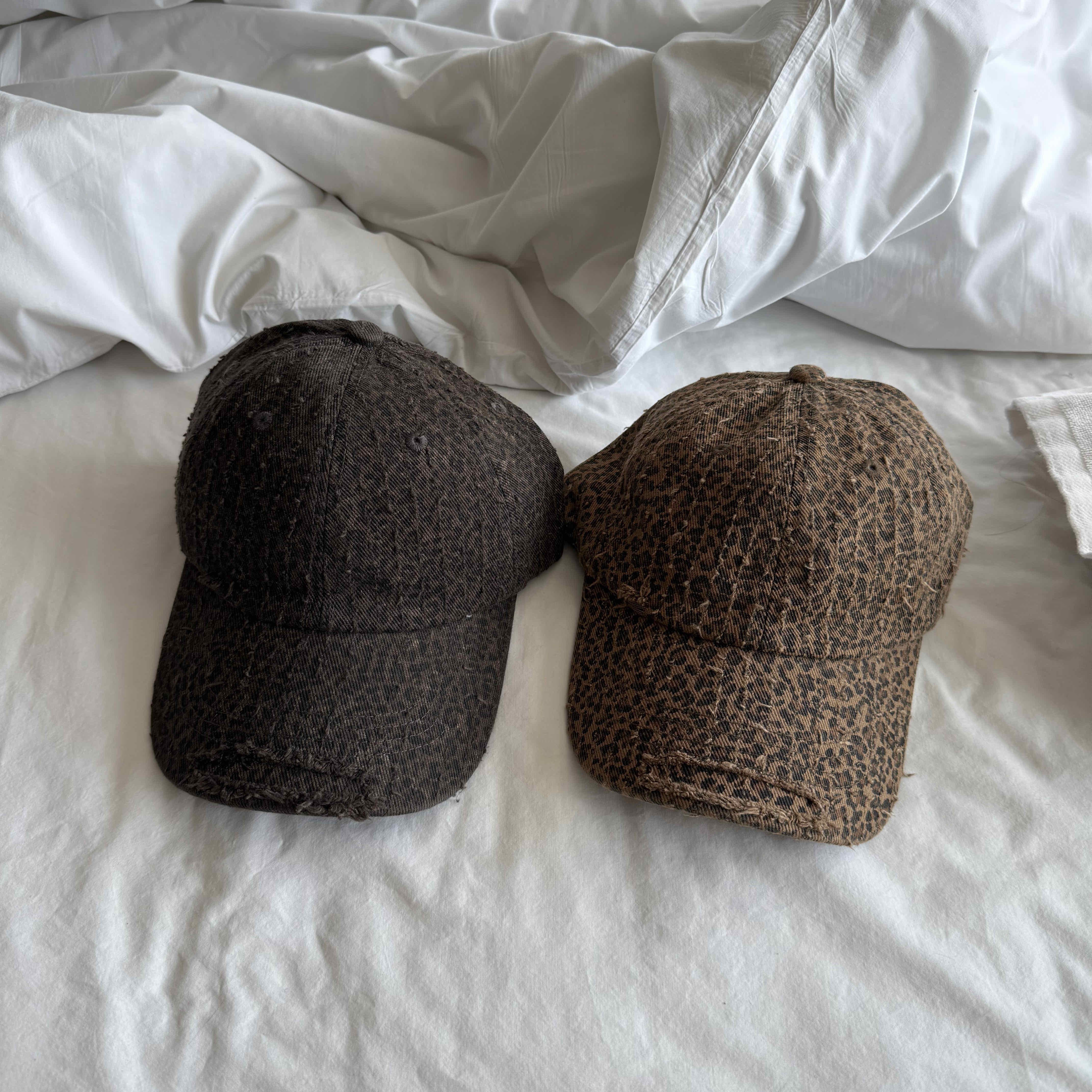 🇰🇷 刷破豹紋鴨舌帽｜2 color