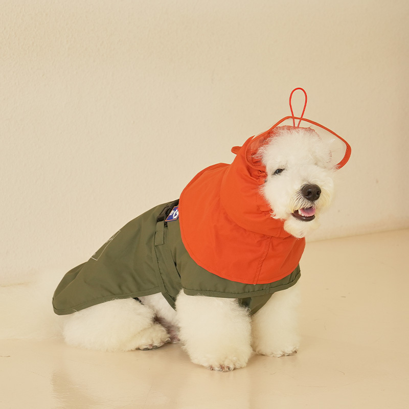puppygallery｜全天候防水雨衣 軍綠