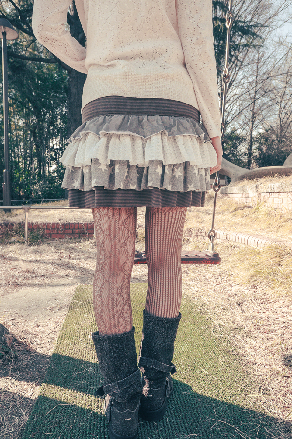 HUG YOUR SKIN) Cancan layered skirt - 2col