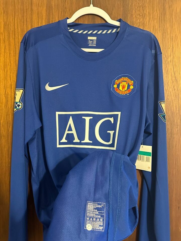 2008 Manchester United L/S Player Issue Away Shirt with 7 Ronaldo