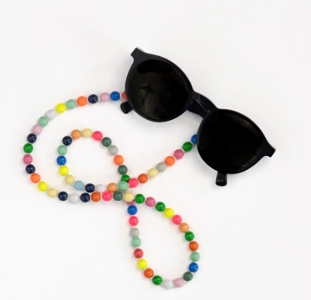 ina.seifart German hand made natural  non-toxic multimix wooden bead  glasses chain