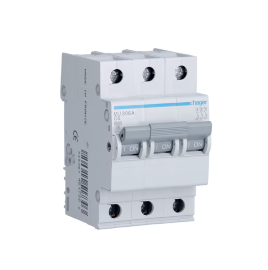 "HAGER" 三極菲士(MCB)(4個/盒)