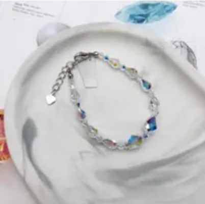 [S] GEMZ & CO RCS BRACELET 4M/12M,CRYSTAL AB BRIOLETTE BEAD, BR-104 (Z191)