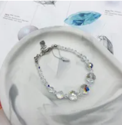 [S] GEMZ & CO RCS BRACELET 4M/10M,CRYSTAL AB DISCO BALL BEAD, BR-103 (Z192)