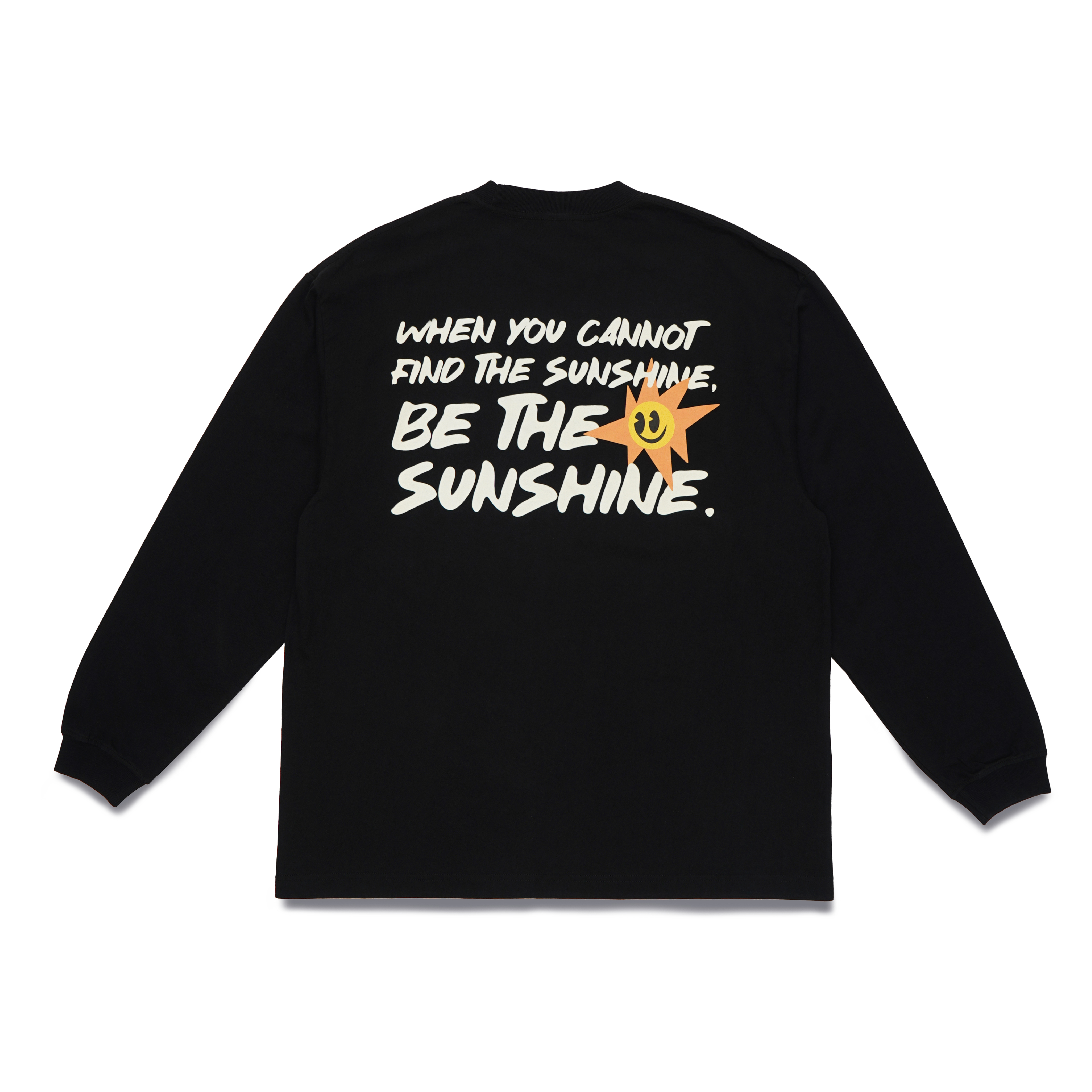 SUN SHIIINE TOMORROW “BE THE SUN SHIIINE” L/S GRAPHIC T-SHIRT SLTS01BLK