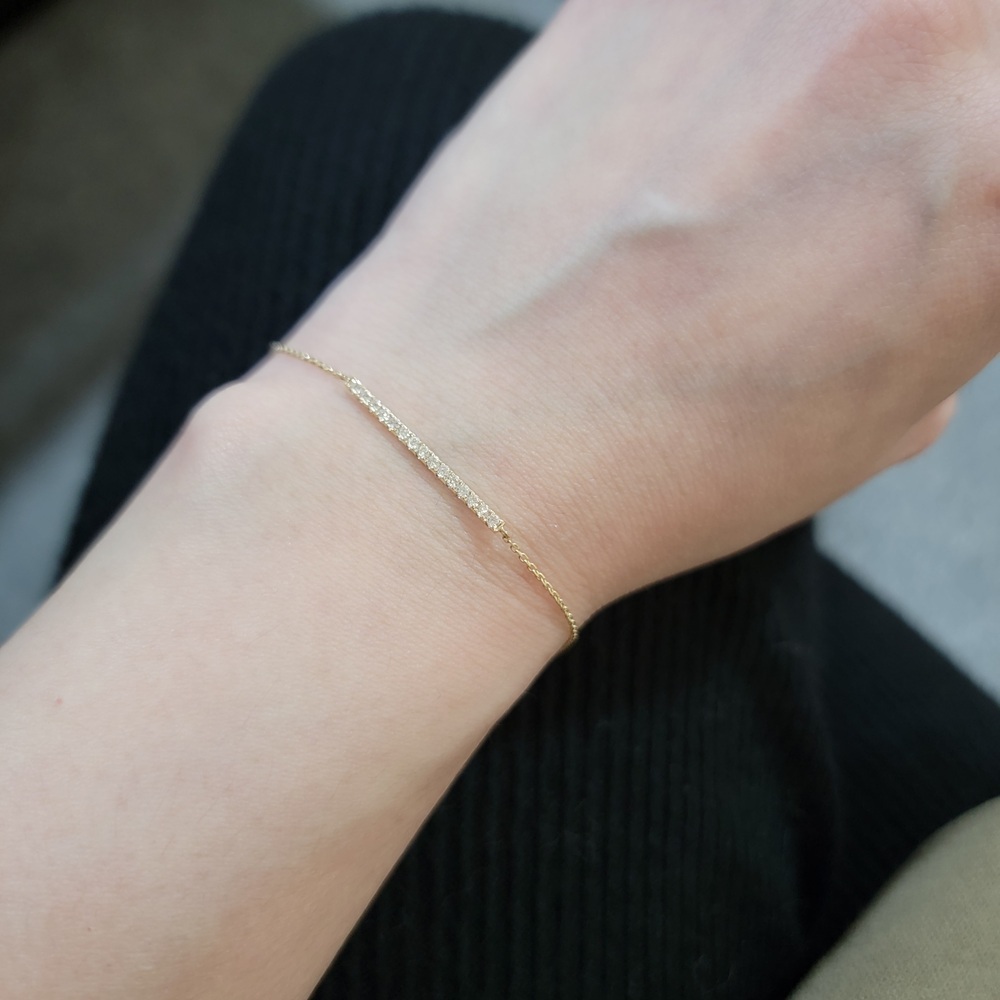 【me.luxe】K18-LAB排鑽20分手鍊